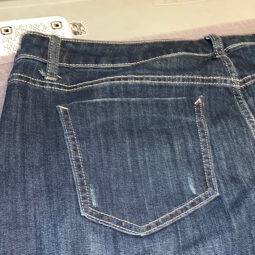 Simply Vera Vera Wang Dark Blue Straight Leg Jeans capris P-41 - Picture 6 of 14